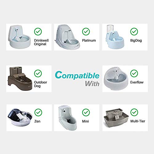 Pureup Water Fountain Filters Compatible Replacement for Drinkwell Platium Pet Dog Cat Fountain Premium Charcoal Filters 1...