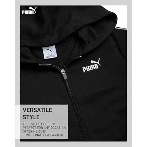 PUMA Boys Zip Up Hoodie - Cozy Performance Fleece Kids Zip Up Hoodie for Boys - Athletic Sweatshirt for Sports and Daily Wear