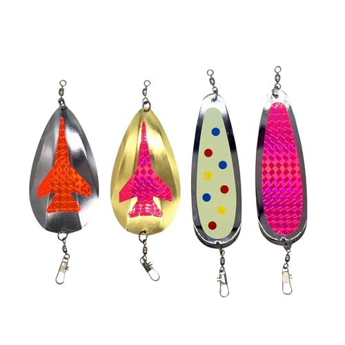 KOKOPROS Kokanee Salmon Dodger Blanks & Teardrop Fishing Lures - Multicolor, Gold, Silver, Hot Pink Variants - Durable Ste...