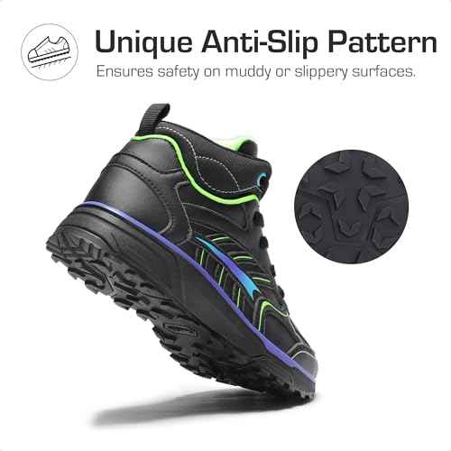 DREAM PAIRS Kids Shoes Hiking Boots Boys Girls High-Top Shoes Outdoors DuraPlay Lace-Up Lightweight Hiking Sneakers