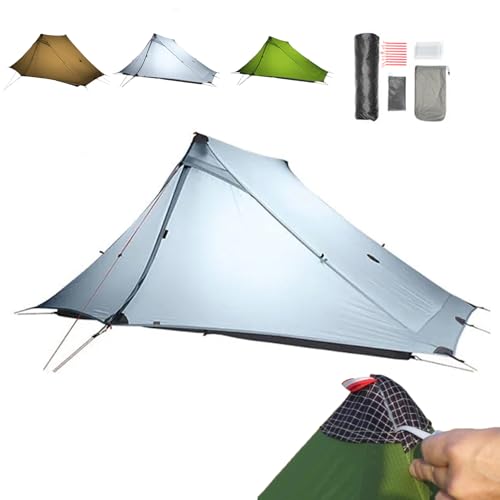 Upgraded 3FULGEAR Lanshan 2 Pro Ultralight 2-Person Tent, 3-4 Season Backpacking Tent, 20D Double-Sided Silicone Trekking ...