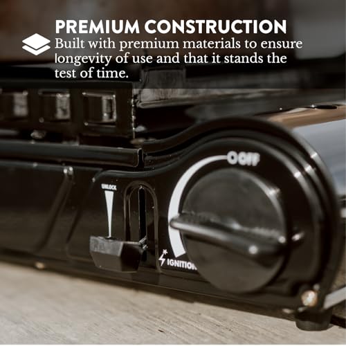 GasOne 15,000 BTU Propane or Butane Stove Dual Fuel Stove Portable Camping Stove - Patented - with Carrying Case Great for...