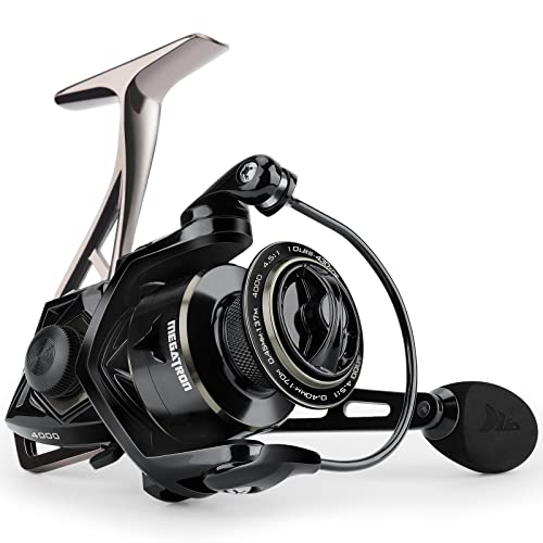 KastKing Megatron Spinning Reel, Freshwater and Saltwater Spinning Fishing Reel, Rigid Aluminum Frame 7+1 Double-Shielded ...