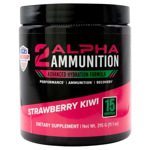 MAKE READY NUTRITION 2ALPHA Ammunition Strawberry Kiwi - Hydration, Energy Drink, and Immune Support with Vitamin C, Calci...
