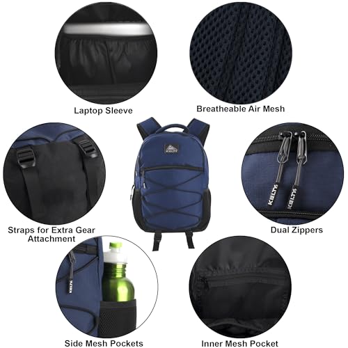 Kelty Laptop Backpack Bag 25 L Hiking Backpack for Men, Women, Work | 18 inch Travel Backpack Carry On Approved (Navy)