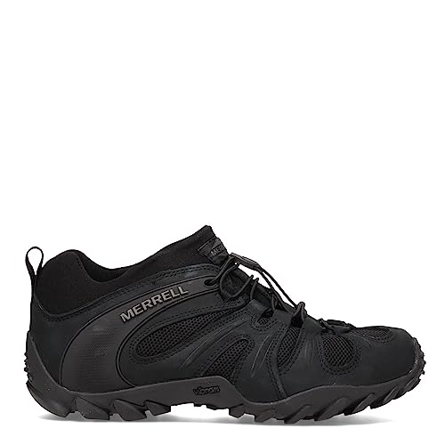 Merrell Men's Chameleon 8 Stretch Tactical Work Shoes, Waterproof Nubuck & Mesh Upper Ultra-Lightweight Hiking Combat Boots