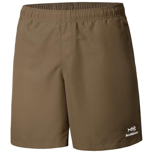 BASSDASH Men's 8''Fishing Water Shorts Quick Dry UPF 50+ Lightweight Cargo Hiking Kayaking Casual Bottom