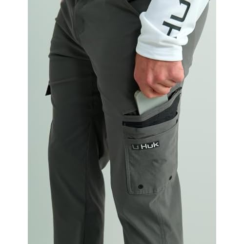 HUK - Men's Icon Pro Pant, Performance Fishing Cargo Pocket Pants