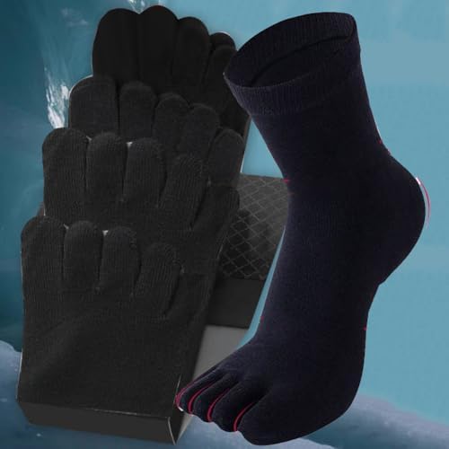 3pairs Comfortable Five Fingers Socks for Men and Women Toe Socks Crew Breathable Sports Running Ankle Sock,EUR 35-43