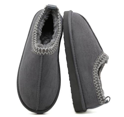 SMajong Women's Fuzzy Slippers Cozy Memory Foam House Shoes Winter Warm Loafer Slippers Indoor