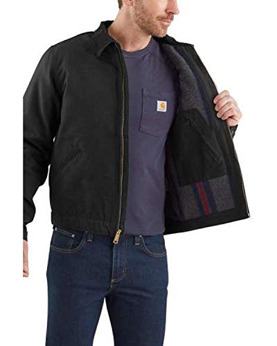 Carhartt Men's Relaxed Fit Duck Blanket-Lined Detroit Jacket