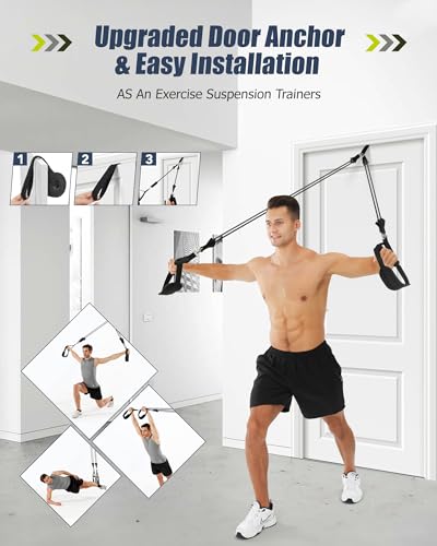 Upgraded Pilates Bar Kit with Resistance Bands Natural Latex for Women & Men, Heavy-Duty Stainless Steel Multifunctional Y...