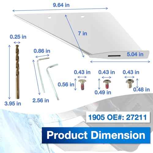 1905 Skeg Protector Guard for Mercury Mariner 75-300 HP 2 & 4 Stroke 1999-Present Stainless Steel Wear Tab 27211