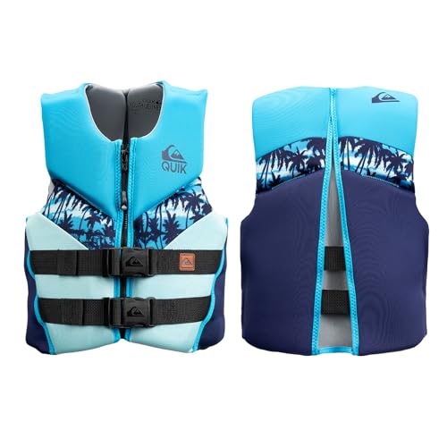 QUIKSILVER Men's Life Vest and Youth Life Vest, USCG and Transport Canada Approved PFD, Evoprene CGA Personal Flotation De...