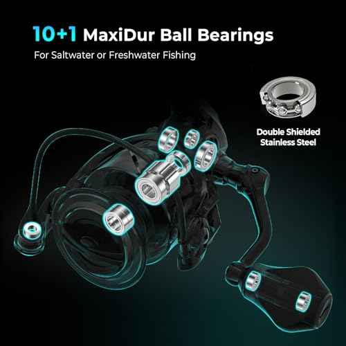 KastKing Verus Spinning Fishing Reel, Size 5000, Black, 6.2:1