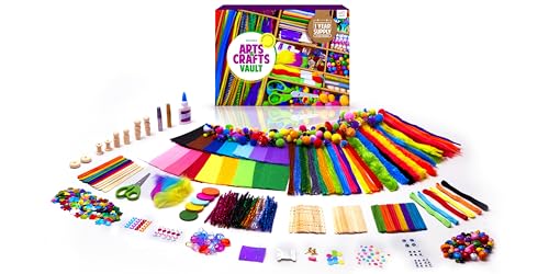Dan&Darci Arts and Crafts Vault - Craft Supplies Kit in a Box - Christmas Gift for Kids Ages 4 5 6 7 8 9 10 11 & 12 Year O...