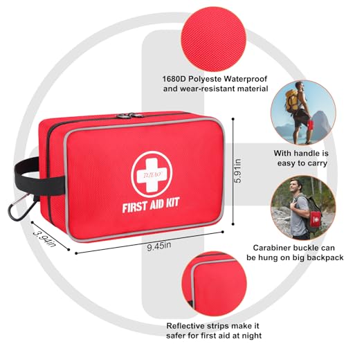330 Piece First Aid Kit, Premium Waterproof Compact Trauma Medical Kits for Any Emergencies, Ideal for Home, Car, Travel, ...