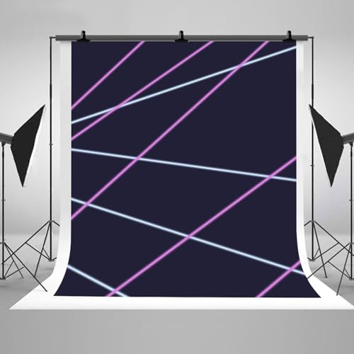 Sensfun Laser Line Photography Backdrop Neon Laser Tag Birthday Party Night Game On Indoor Photobooth Background Glow Phot...