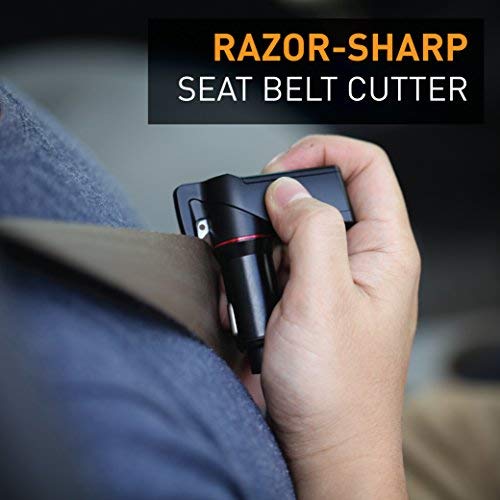 Ztylus Stinger Car Emergency Escape Tool, Spring-Loaded Window Breaker, Car Safety Hammer, Seatbelt Cutter and Window Glas...