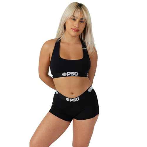 PSD Underwear Womens Sports Bra - Modal Blend, Medium Support Sports Bras for Women, Womens Racerback Sports Bras