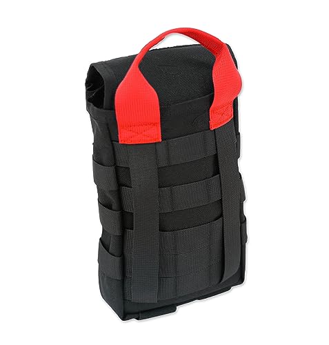 Lightning X Fully Stocked Quick-Draw Tactical IFAK MOLLE First Aid Kit w/Red Tab Technology LXPB70-SKK - Black