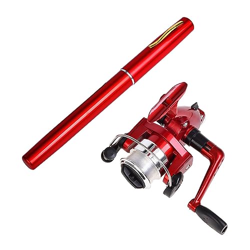 EastVita Pen Fishing Rod Kit, 39 Inch Mini Fishing Pole Portable Telescopic Fishing Rod with Spinning Reel Fishing Rod Ree...