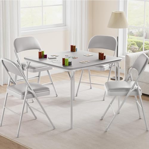 CuisinSmart Folding Card Table, Portable Square Card Table, Foldable Tables for Home, Indoor and Outdoor, Space-Saving, No...