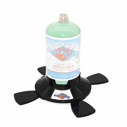 Flame King YSN1LBB Propane Base for 1LB and 1/2LB Propane Canisters for Safety and Stability