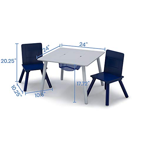 Delta Children Kids Table and Chair Set with Storage Basket – Toddler Activity Desk for Arts, Crafts & Play, Snacks & Lear...