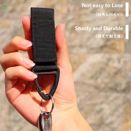 6 Pack Tactical Carabiner Buckle Hook,Keychain Clip for Backpack, Belt, Water Bottle, Outdoor & EDC Use