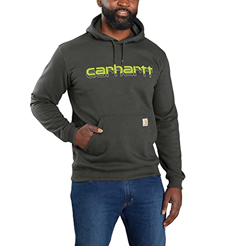 Carhartt Men's Rain Defender Loose Fit Midweight Logo Graphic Sweatshirt