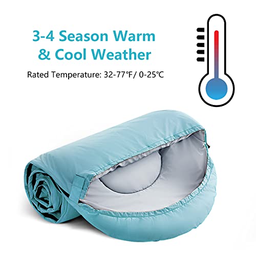 ORTHOMTEX Sleeping Bags for Adults,Kids & Girls-Warm & Cold Weather Lightweight Waterproof Sleeping Bag Backpack with Comp...