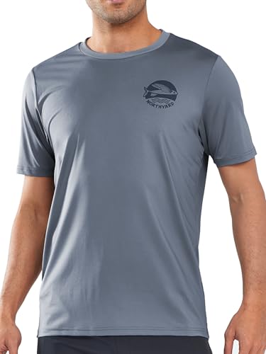NORTHYARD Mens Swim Shirt Rash Guard UPF 50+ Quick Dry Short Sleeve Fishing Shirts Sun Protection Shirt Beach Water Swimming
