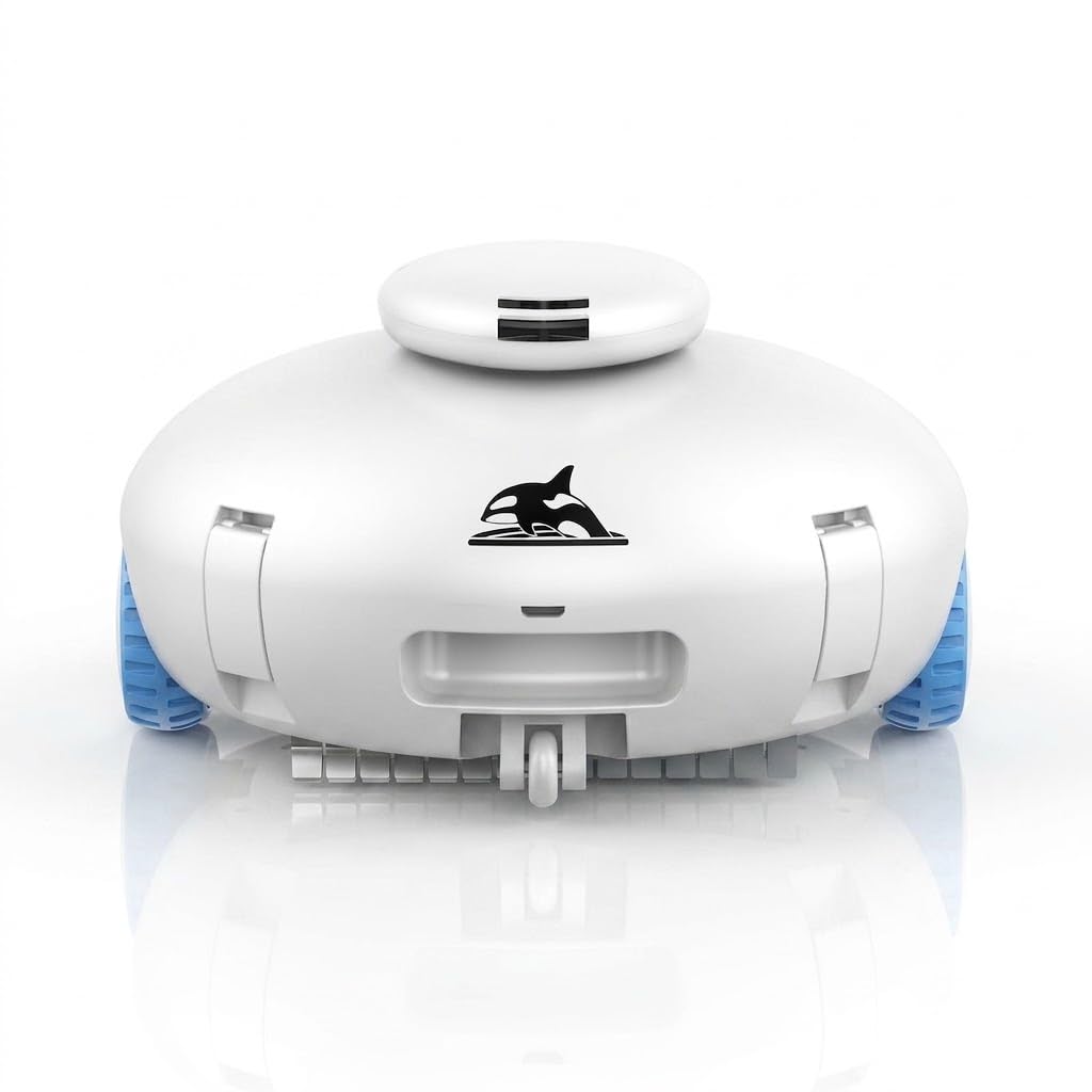 AQUVII K2 Cordless Robotic Pool Cleaner, 120-Min Runtime Pool Vacuum for Above/In-Ground Flat Pools, Strong Suction for Sand & Leaves, Auto-Parking, Covers Up to 860 Sq.ft
