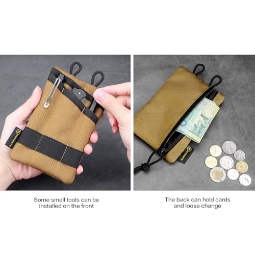 Tactical MOLLE Coin Pouch & Multi-Func Card Crossbody Bag, Durable EDC Organizer
