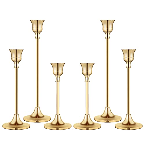 Candlestick Holders,Taper Candle Holder for Candlesticks Gold Brass Vintage Candle Stick Candle Holders Candelabra Candle ...