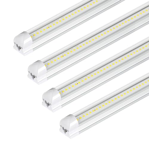 hykolity 30W 2FT LED Shop Light, 3500lm 6500K Super Bright White, Linkable Ceiling Light Fixture, V Shape Integrated T8 LE...