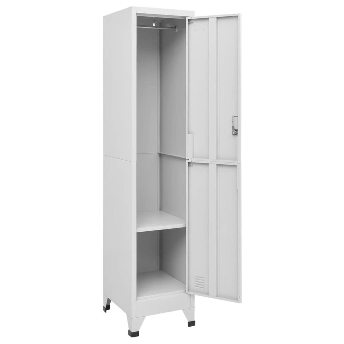 Gecheer Steel Locker Cabinet, Large Storage with Lockable Door, 15inx17.7inx70.9in, Grey Matte Finish, for Office or Sports Changing Rooms