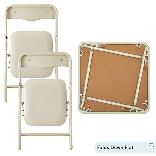 Heritage Kids Beige Kids Activity Table and Chair Set,3-Piece Furniture Set with 1 Square Table & 2 Folding Chairs,Playroo...