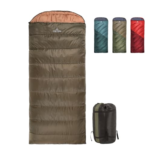 Teton Celsius Regular, 25F, 20F, 0F Degree Sleeping Bags, All Weather Bag for Adults and Kids, Camping Made Easy and Warm,...