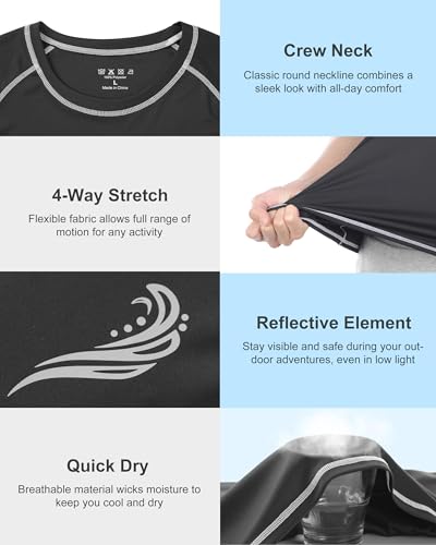 Roadbox Men's UPF 50+ Swim Shirts, Short Sleeve UV Sun Protection Rash Guard T-Shirt, Quick Dry Water Surfing Beach Tees