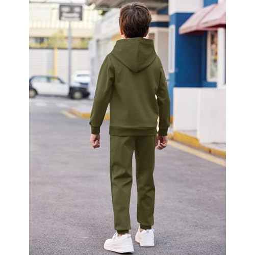 Arshiner 2 Piece Outfit Boys Pullover Hoodies Sweatshirt Suit For Kids Tracksuit Set