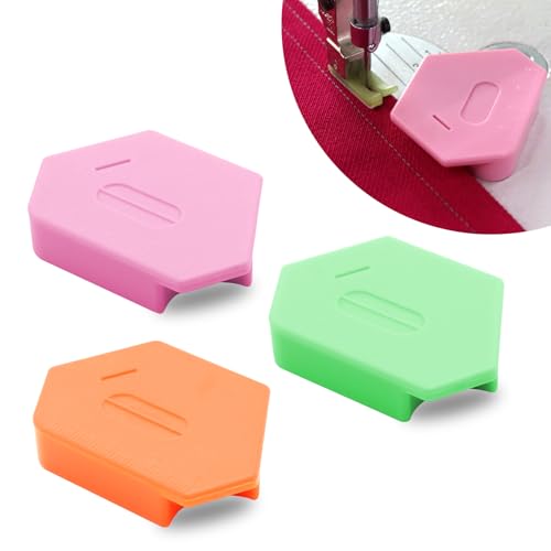 3PCS Magnetic Seam Guide for Sewing Machine, Multifunctional Polygonal Hemmer Guide with Scale, Universal Sewing Quilting ...