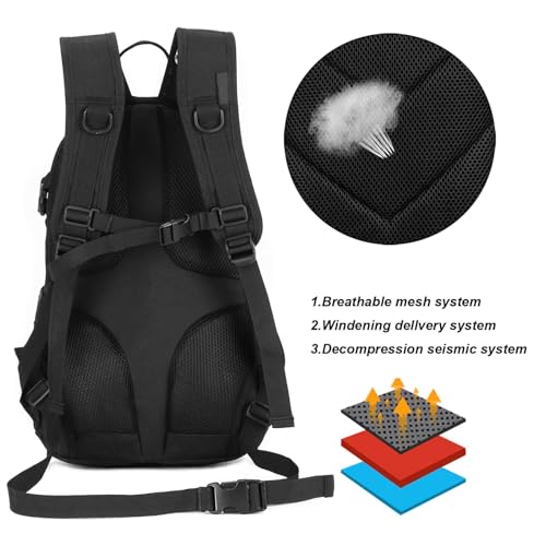 ArcEnCiel 15L Motorcycle Backpack Tactical Bag Rucksacks for Outdoor Camping Trekking Hunting with Patch