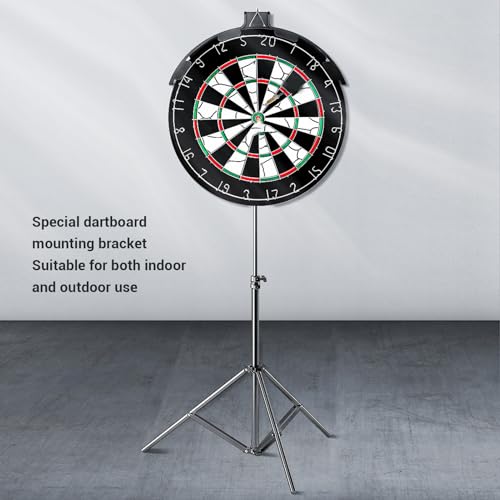 Dartboard Stand, Folding Stainless Steel Dartboard Holder with Freestanding Tripod, Heavy Duty Portable Travel Tripod Boar...
