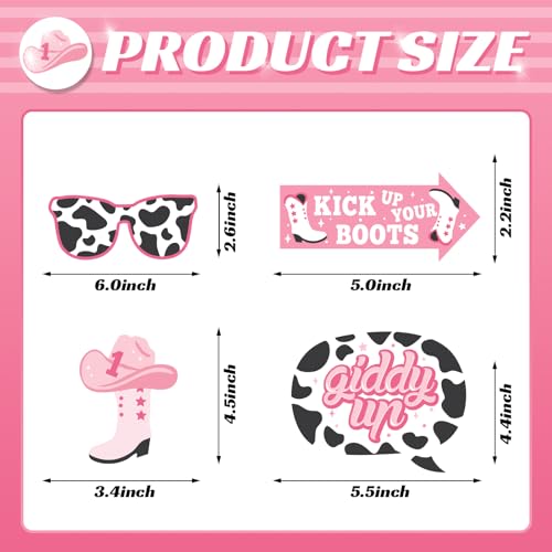 Western Themed Photo Booth Props - 27 Pcs Let's Go Selfie Props Favors Supplies - Country Wild West Centerpiece Sticks - M...