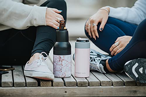 asobu Frosty Slim Can Cooler for Hard Selzer, Beer Cans or Any Standard 12 Ounce Skinny Can (Marshmellow Pink)