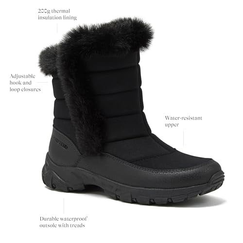 Lands' End Expedition Waterproof Insulated Womens Snow Boots, Lace Up or Slip On Winter Boots for Women, Medium or Wide Wi...