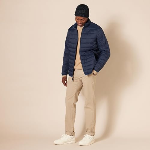 Amazon Essentials Mens Packable Lightweight Water-Resistant Puffer Jacket (Available in Big & Tall)