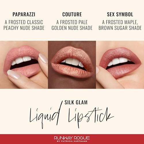 Runway Rogue Silk Glam Liquid Lipstick Lip Trio, Long Wear Frosted Liquid Lipstick Pack, (¡®Paparazzi¡¯, ¡®Couture¡¯, ¡®Sex Symbol¡¯)
